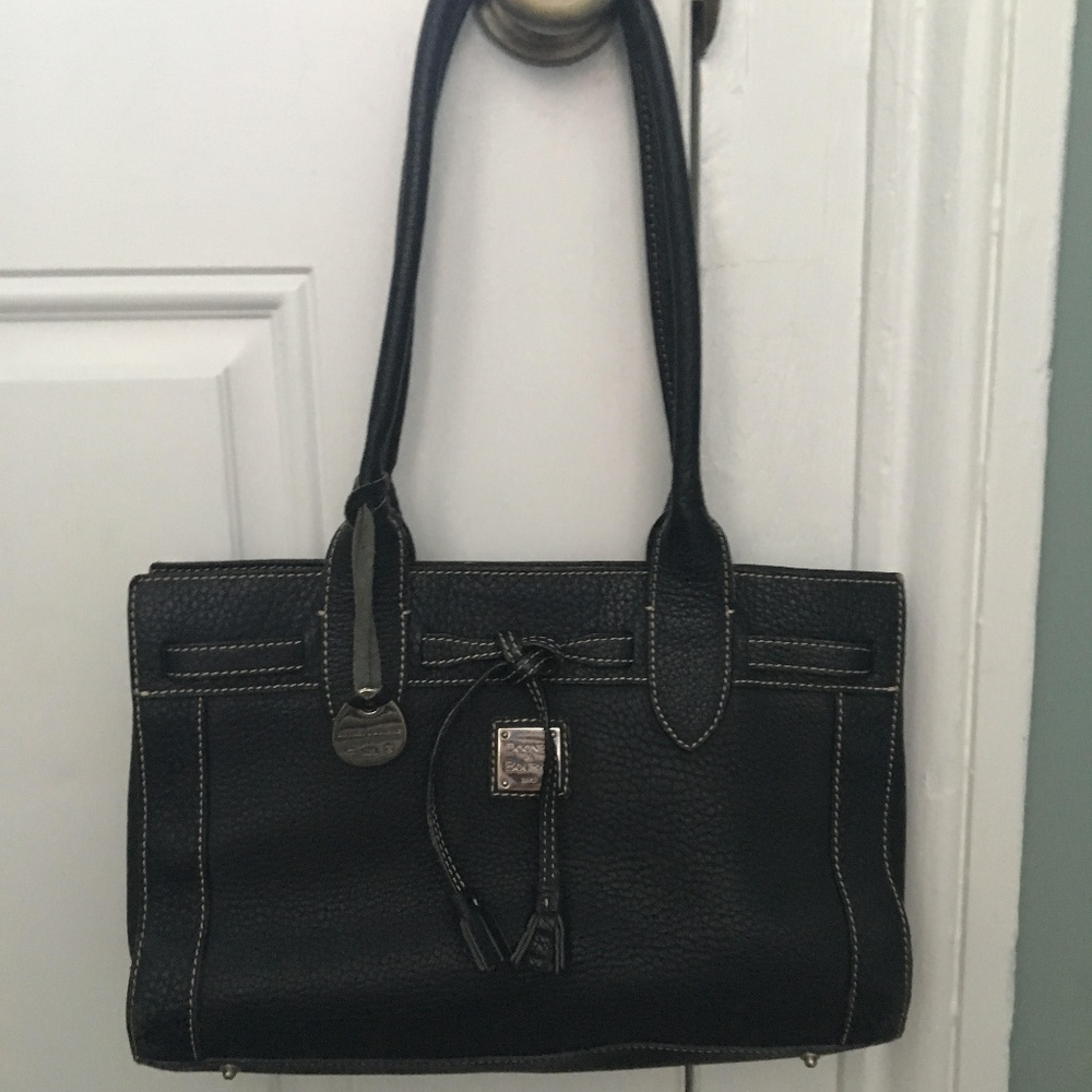 Dooney & Bourke Pebbled Black Leather Shoulder Bag